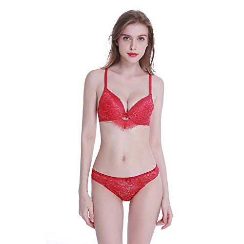 Ensemble de lingerie push up de qualité supérieure rouge taille 34E - 2
