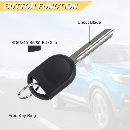 image for Vurkcy 80 BIT Transponder Ignition Car Key, 4D-63 H84 H85 H92 Replacem
