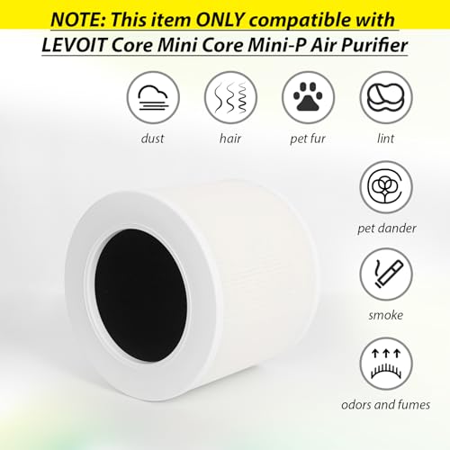 image for Dttery Core Mini-P Replacement Filter for LEVOIT Core Mini Air Purifie