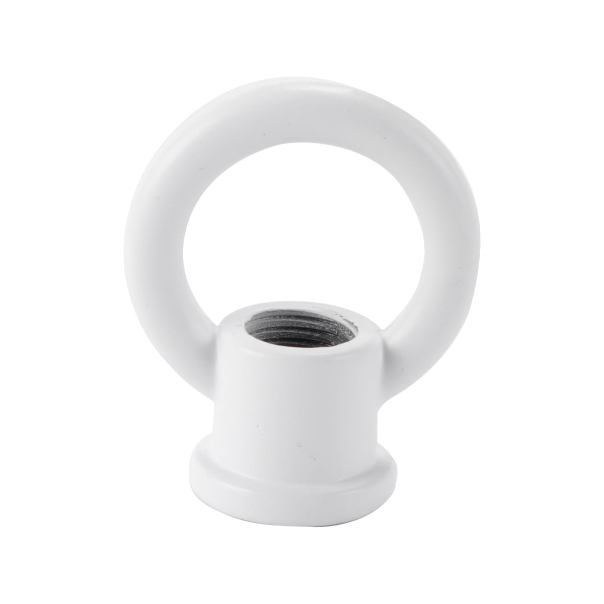 2 pezzi di dadi ad occhiello, gancio portante per lampada a sospensione da bancone da bar, filettatura M10 da 29 x 35 mm, anello femmina per lampada a sospensione e lampadario (bianco)