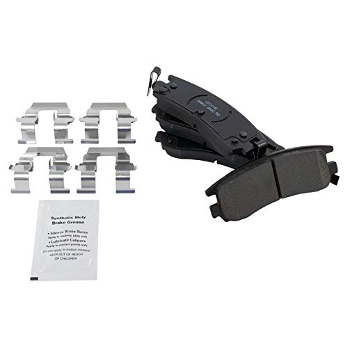 Image of TRQ Rear Brake Pad and Rotor Set Ceramic Coated Rotors Compatible with 2003-2004 Cadillac Seville