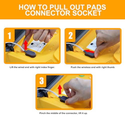 Image of AED Trainer, XFT AED Training Kit CPR Equipment Training Device Automatic External Defibrillator Simulator, AED Trainer Professional for First Aid Trainee Beginner XFT-120GA (Orange Version)