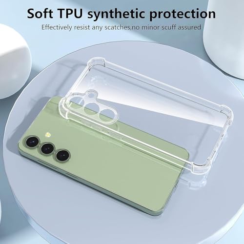 Image of BOXXO Flexible Back Cover for Samsung Galaxy S25 5G | Back Cover Transparent Clear Shockproof Case Four Corner Protection | Slim Protective Mobile Phone Cover for Samsung Galaxy S25 5G