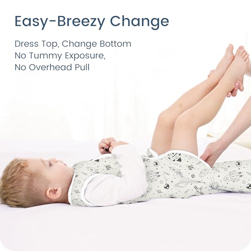 Image of 1.0 TOG Baby Sleep Sack 15-18-24 Months, Quilted Wearable Blanket Baby Sleeping Bag with 2-way Safe Zipper, Ultra Soft All Season Sleep Sack, 1 Pack(Space Odyssey)