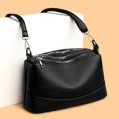 Sac bandoulière grande capacité avec fermeture éclair multicouche - 3