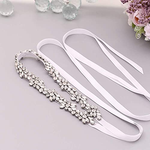 HONGMEI Thin Bridal Belt Rhinestone Wedding Belt Bridesmaid Sash Women Dress Accessories4