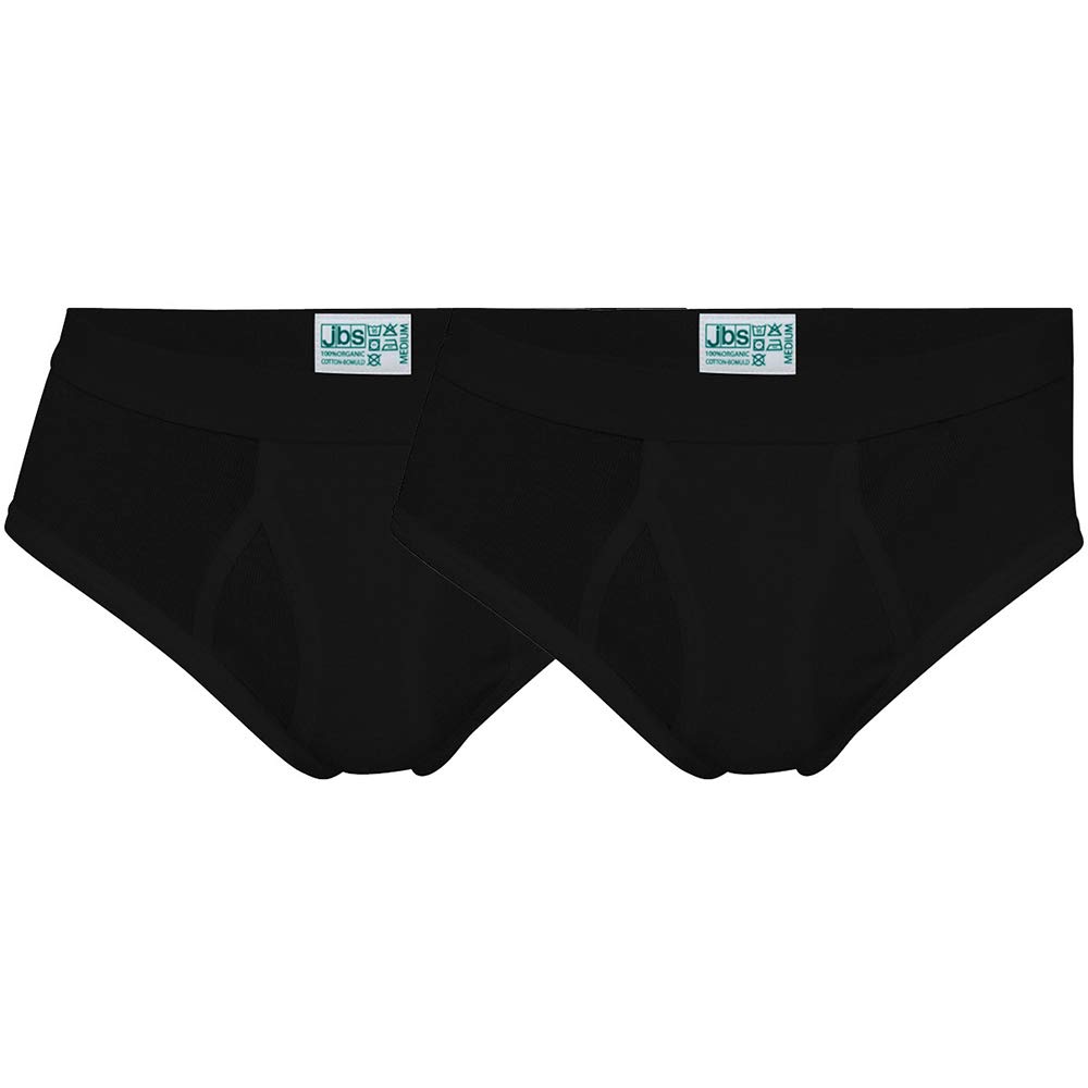 jbs Calzoncillos Deportivos para Hombre, Transpirables, Alta Resistencia y Durabilidad Gracias a Las Fibras de algodón extralargas para Todo el año (sin Etiquetas), 2X Negros, M