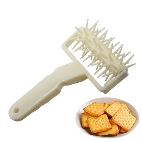 Rullo per pasta per pizza – Ago per la casa – Rullo per pasticceria in acciaio inox – Strumento di docking | Pasta spinato per torte da forno waffle frittelle, pizza portatile accessori per