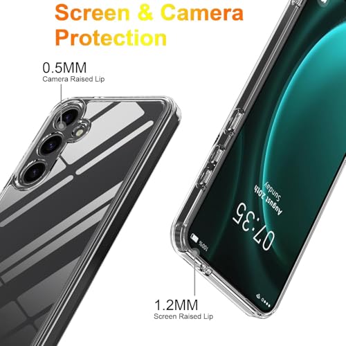Image of REALCASE Silicone Samsung S25 FE 5G Back Cover Case, Scratch Resistant Protective Crystal Clear Transparent Shock Proof Bumper Back Cover Case for Samsung Galaxy S25 FE 5G