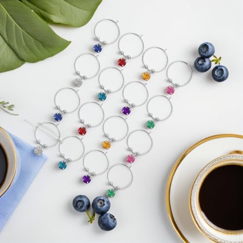 Anillos para copas de vino de acero y marcadores de copas Operitacx para bodas 5