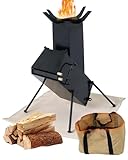 Autoholic Portable Rocket Stove for Cooking Wood Burning Stove Outdoor Camping Living BBQ Picnic Emergency Survival Stove Small Outdoor Woodstove