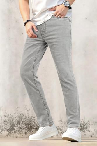 Heyfanee Mens Lightweight Jeans Slim Fit Stretch Denim Pants for Men - Image 3