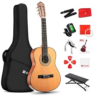 Vangoa Guitare Classique Pour Débutants, Guitare Traditionnelle 3/4, Table En Pin Rouge Et Dos En Sapelli, Avec Housse… - Les Beatles, Paul McCartney, John Lennon, RIngo Starr, George Harrison