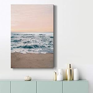 Renditions Gallery Beach Front I Wall Art, Relaxing Ocean Artwork, Portrait Decor, Calming Waves & Sand Decorations, Premium Gallery Wrapped Canvas, Ready to Hang, 24 in H x 36 in W, Made in America Renditions Gallery Beach Front I Wall Art Relaxing Ocean Artwork Portrait Decor Calming Waves Sand Decorations Premium Gallery Wrapped Canvas Ready to Hang 24 in H x 36 in W Made in America
