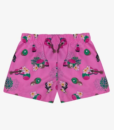 Shorts Feminina Tactel Estampado Rovitex Kids Rosa 8
