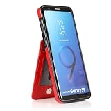 TIANDAFEIJIUB Etui na telefon Samsung Galaxy S9 skóra PU retro odporne na wstrząsy etui na telefon etui z klapką etui na telefon miękki TPU twardy PC mieszane etui ochronne (czerwony)
