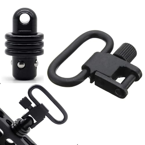 GOTICAL | Combo of 2 | QD Adapter Swivel Stud for QD Swivel & Two Point Sling Strap Belt Buckle Mlok | Quick Detachable Gun Mount Ring Outdoor