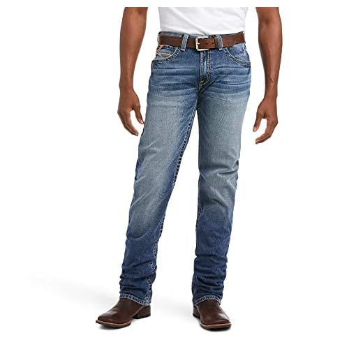 ARIAT Calça jeans reta empilhável com cintura baixa e cintura baixa, Dakota, 35 Regular