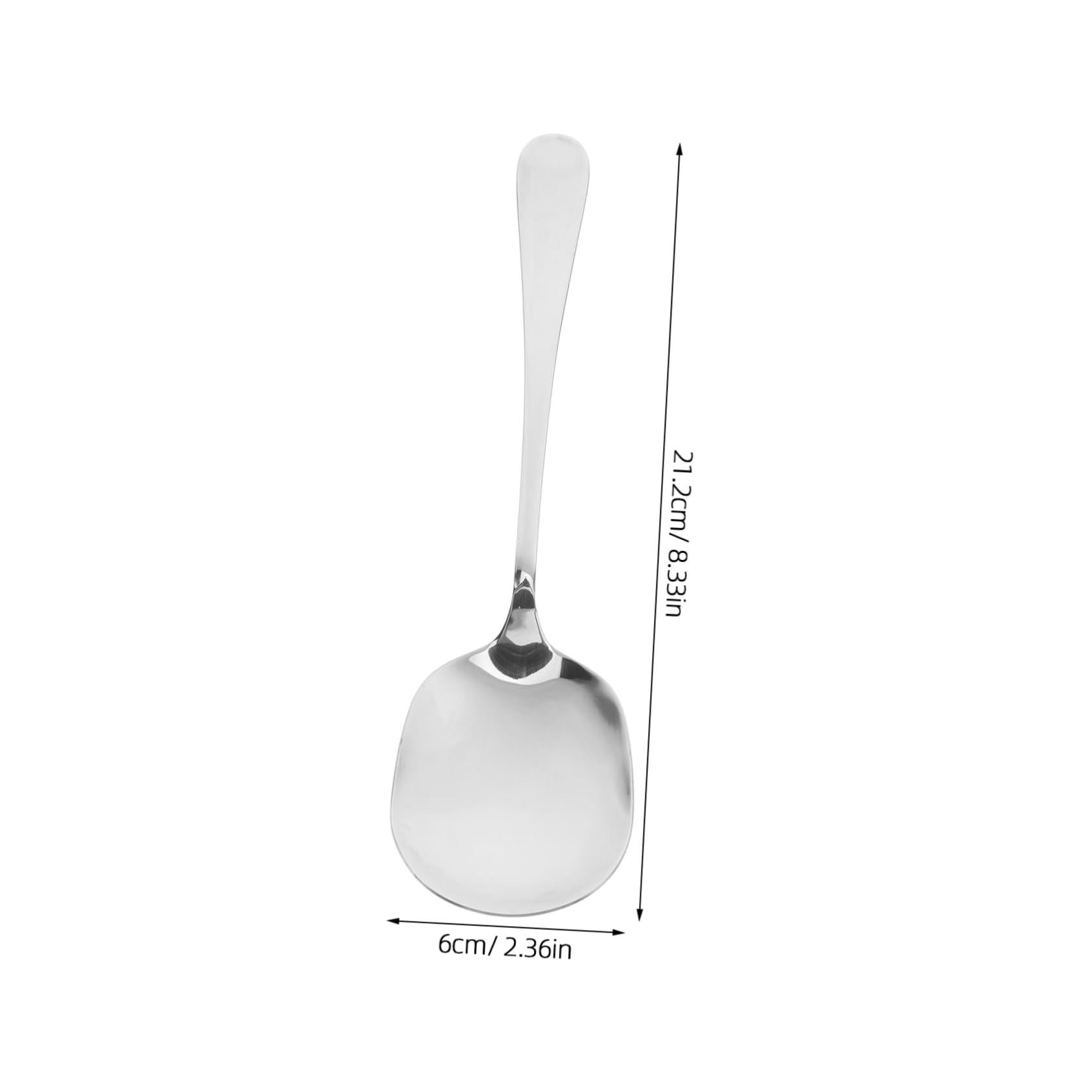 PRETYZOOM 6pcs Stainless Steel Serving Spoon Serving Utensils Dinner Spoons Kitchen Silverware Silver Stainless Steel