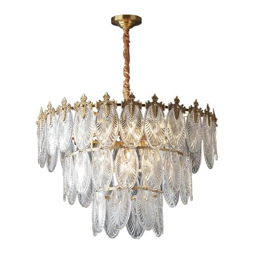 Feuille postmoderne en cuivre d80xh43cm pour illuminer le salon d'une villa de luxe