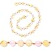 Collana in ambra baltica originale, con pietre grezze non lucidate e nodi tra una perla e l’altra, multicolore, lunghezza da 30 a 36 cm e Senza metallo, colore: Rosa, cod. BJ102