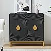 Storage sideboard cabinet with blister doors luxury buffet kitchen cabinet with adjustable shelves accent cabinet white console table for living room hallway 1 black  urban country home decor