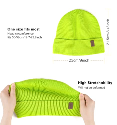 Image of Wmcaps Winter Beanie for Men Women, Fleece Lined Beanie Soft Warm Knit Hat Ski Stocking Cuffed Cap