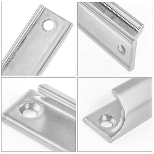 HFMYGS Balkontürgriff Außen, Terrassentür Außen, Aluminiumlegierungsgriff, Passend für Fenster, Schränke und Schubladen, Versatile Sicherer Griff Set mit Schrauben, Möbelbeschläge (Silber)