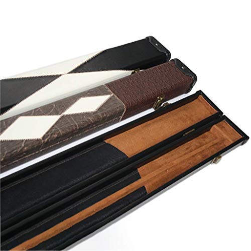 Boîte de billard rigide étui pour queue de billard 157cm rangement de deux queues MU café - 5