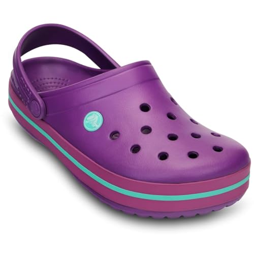 Image of Crocs Women's Crocband Clog | Comfortable Slip on Casual Water Shoe, Purple Amethyst Viola, 9 UK Men / 10 UK Women