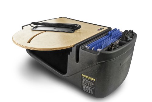 Image of AutoExec Roadmaster Car Desk for Your Vehicle Workstation and Mobile Office, Natural Birch