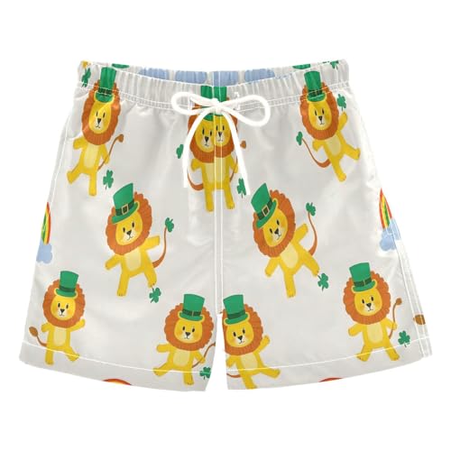Boys Swim Trunks Toddler Swim Shorts Little Boys Swimwear Lion Rainbow Bathing Suit Swimsuit