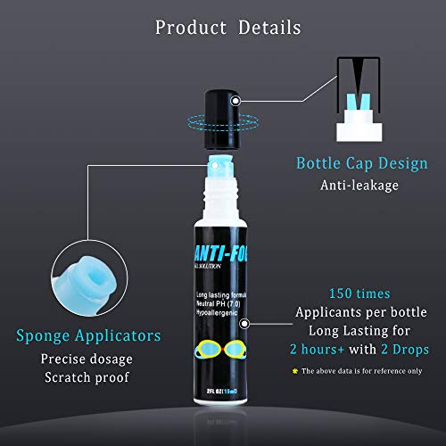 LifeArt Anti Fog Spray for Swim Goggles, Ski Masks, Snorkeling and Diving Masks, Prevents Fogging, Anti-Static, Streak-Free, Unscented, Alcohol and Ammonia Free (1 Bottles)