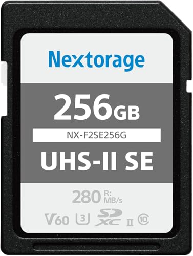 Image of Nextorage Japan UHS-II SD Card256GB max Read Speed 280MB /s V60 (SDXC UHS2 Memory Card NX-F2SE)