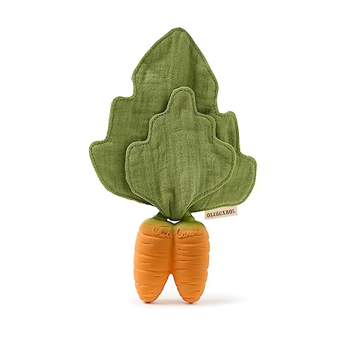 Oli & Carol - Mini Doudou Beißring Baby Karotten, Orange, Cathy the Carrot