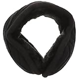 ULTECHNOVO Foldable Winter Ear Muffs Women Men Knit Back-wear Adjustable Ear Warmers Light Color One Size Cold Weather
