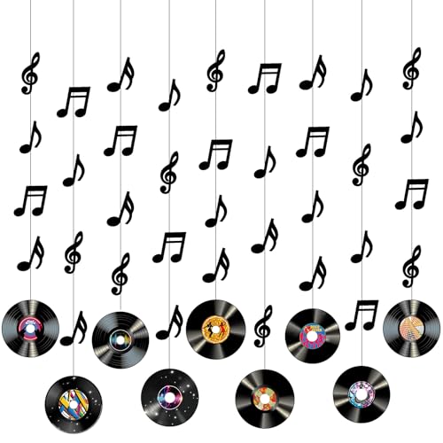 9 Pcs Vinyl Record Decor Music Rock and Roll 1950's Party Decorat...