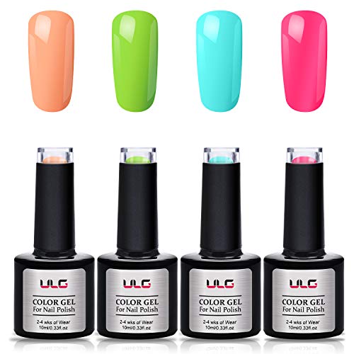 Bright Gel Nail Polish Set ULG Vibrant UV LED Soak Off Gel Polish Holiday Kit