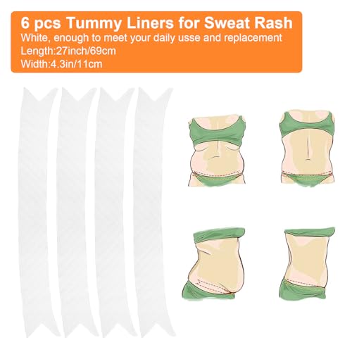 10 Stück Baucheinlage Schweiß Weiße Übergroße Bauchpolster für Baucheinlagen Schweißausschlag Übergröße Baumwolle unter Bauch Schweißeinlagen Bauchband für Damen Herren XXL