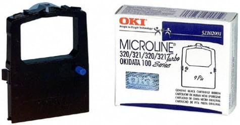 3 X Okidata Black Nylon Ribbon for Microline 320/321 Printers -5/6-Inch x 2 Yards
