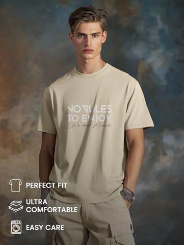 Image of Nobero 100% Cotton Tshirts for Men Combo Pack of 3 | Regular Fit | Printed | Round Neck Half Sleeve