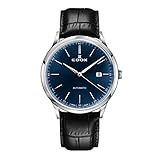 edox chronorally Leather strap; Automatic EDOX Herren Analog Automatik Uhr mit Leder Armband 80106-3C-BUIN