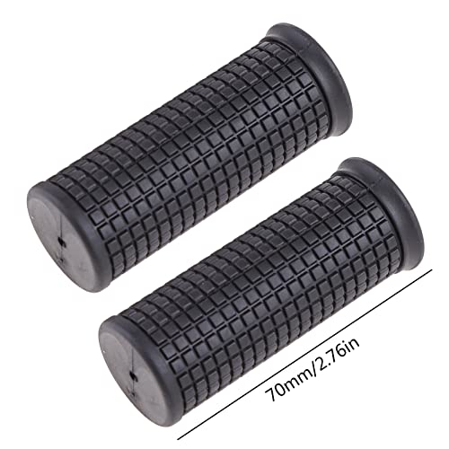 Oilmal 1 Pair 2 Pieces Bicycle Grips Short Handle Rubber Non Slip Cycling Scooter Bike Parts, Black, 70mm - Image 4