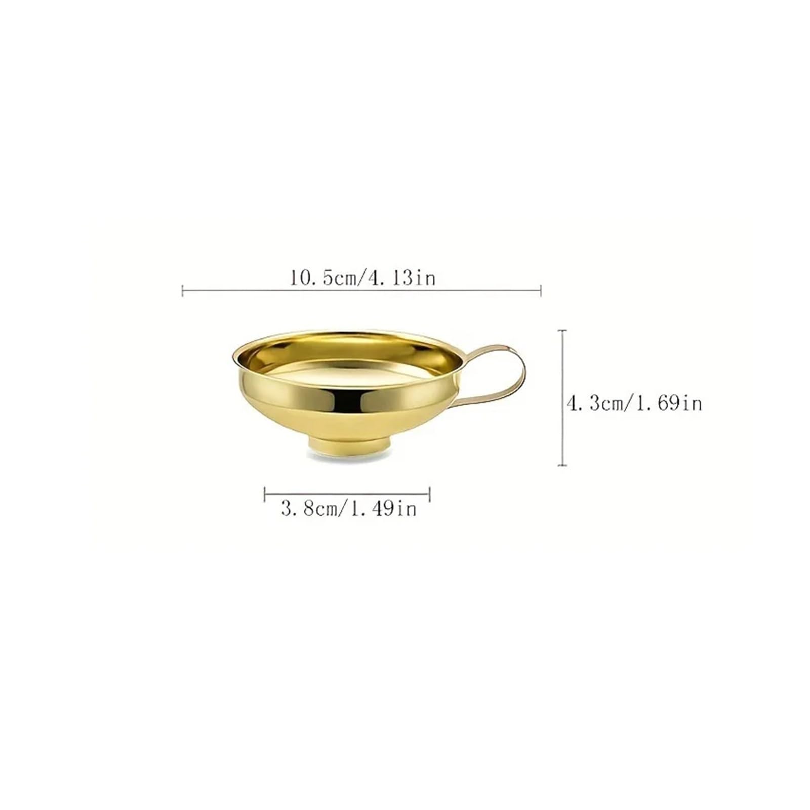 Funnels (hogar y Cocina) 1pc de Acero Inoxidable de Acero Inoxidable Salsa de Ensalada de Embudo Ancho Grueso de moutas