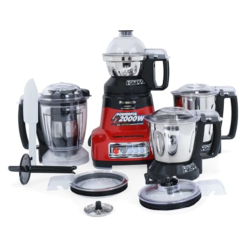 Panasonic MX-AE475 (Red) | Monster 750 Watts Juicer Mixer Grinder |With 3 Stainless Steel & 1 Juicer Extractor Jar|2 Years Product & 5 Years Motor Warranty | (B0BK8VG1DS) Amazon Price History, Amazon Price Tracker