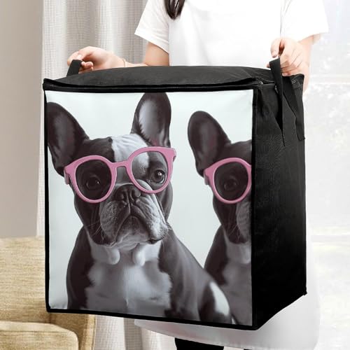 Boîte de rangement bouledogue rose pour vêtements : rangez enfin vos couvertures
