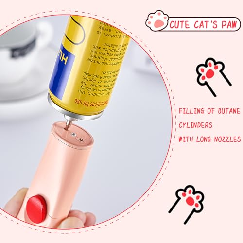 Encendedor recargable con diseño de pata de gato rosa miniatura 6