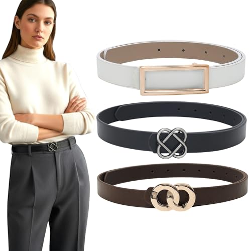 Image of CRUSSET Stylish Faux Leather Waist Belt for Women -Jeans & Dresses - Fashionable & Comfortable