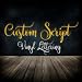 Custom Script Font Text Vinyl Personalized Lettering Decal Live Design (Vinyl)