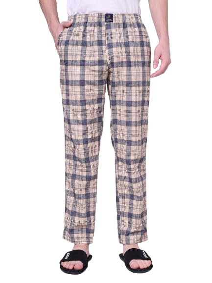 Image of Urban Scottish Men's Lounge Pants 100% Cotton Men's Lounge Night Pant Comfortable Leisure-Wear Lower with an Elastic Waist-Band and Regular Fit Track Pants, Machine Washable Stay at Home